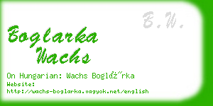 boglarka wachs business card